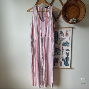 Anthropologie Drew Striped Jumpsuit Medium